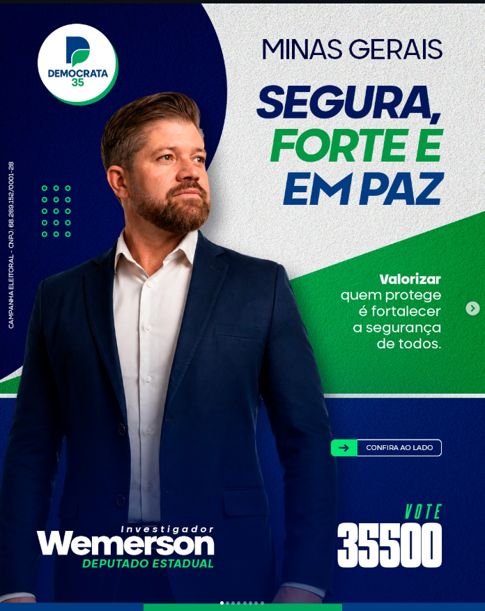 Investigador Wemerson, candidato a deputado estadual, número 35500